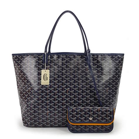 goyard dark blue|second hand blue goyard bag.